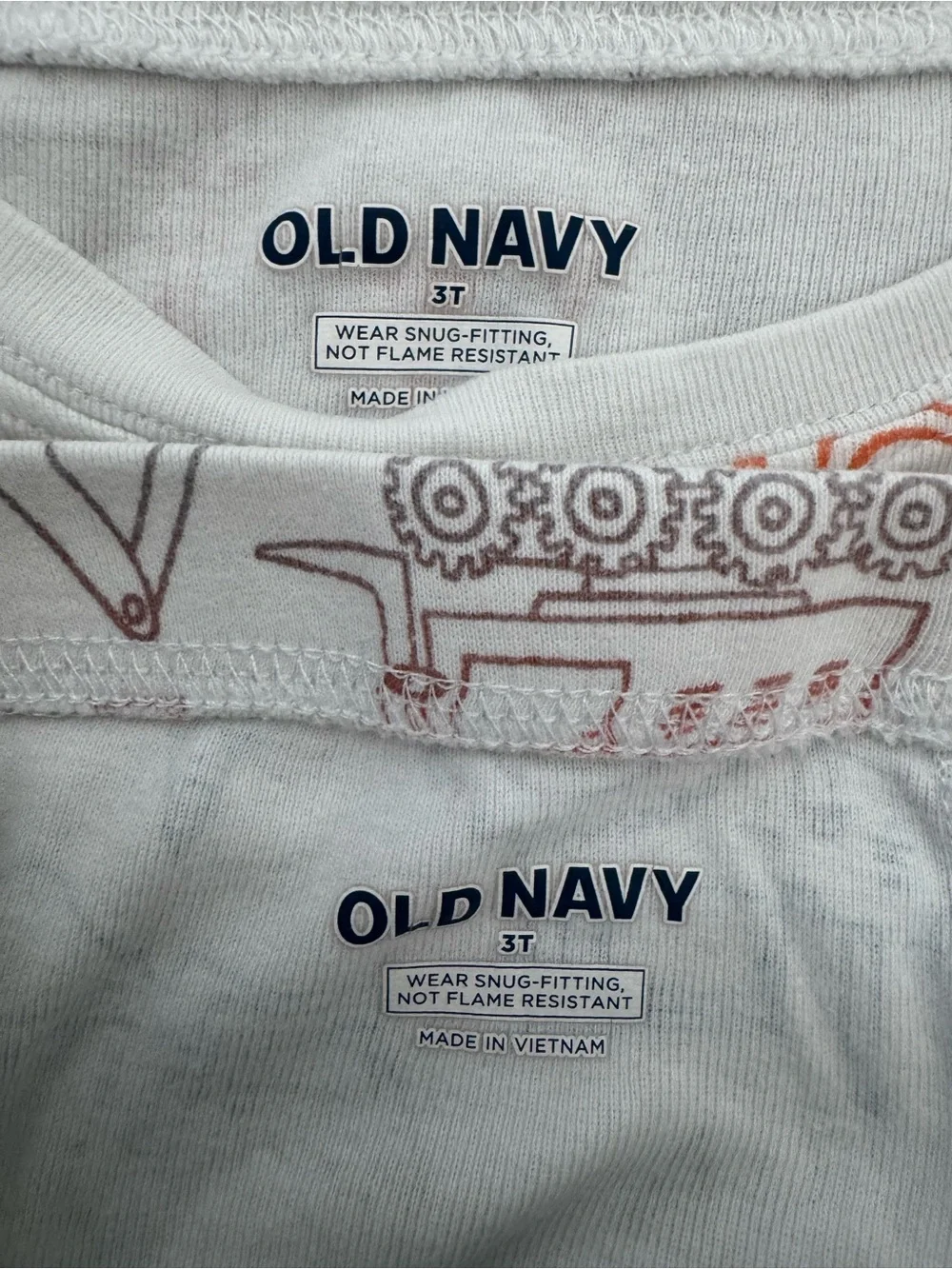 Old Navy Construction Truck Pajamas